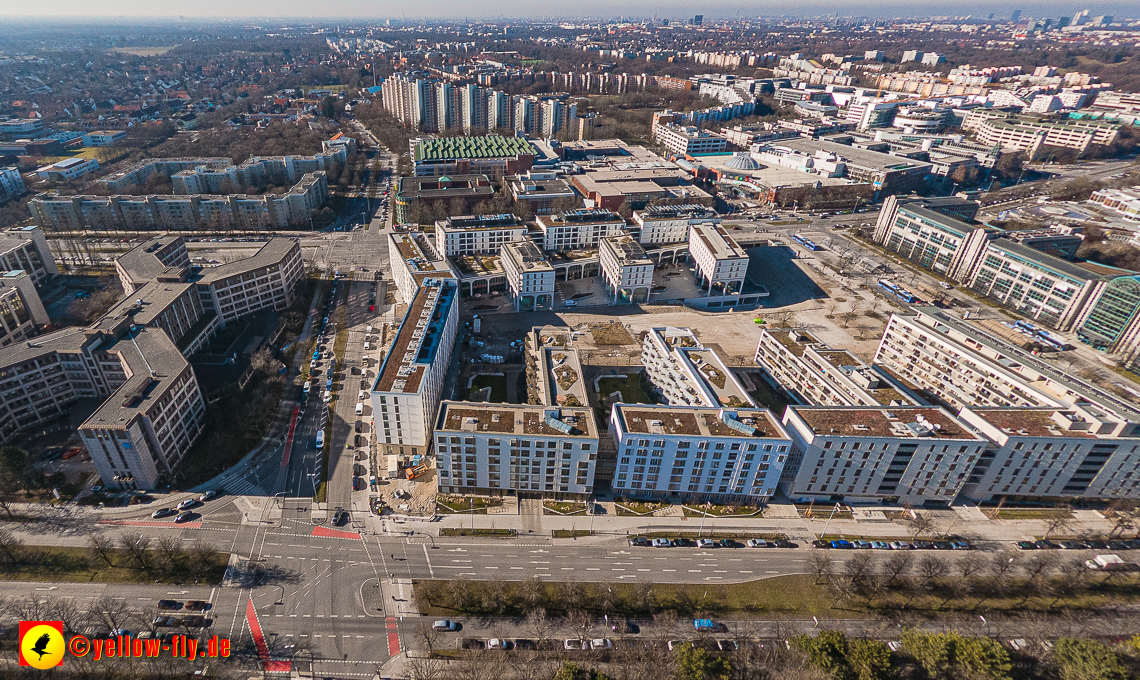 15.02.2023 - Luftbilder Perlach Plaza, Allianz, Wacker, Rentenversicherung, PEP